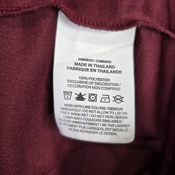 Mens Nike Dri Fit Burgundy Full Zip Track Jacket White Piping Polyester Size L - Picture 3 of 7